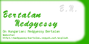 bertalan medgyessy business card